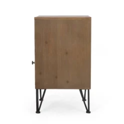 Pilster Contemporary End Table With Storage Walnut/Natural/Black - Christopher Knight Home -Ckhome2u Store GUEST 010778d7 bcf0 4fef 97bc d6302aded068