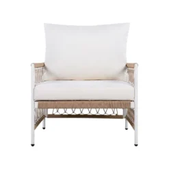 Christopher Knight Home Delphine Bohemian 3 Piece Patio Handwoven Rope Seating Set With Glass Top Side Table -Ckhome2u Store GUEST 01e35be8 5db0 4943 8300 df0cb06387b2