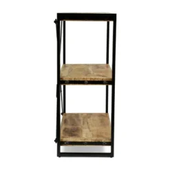 Brinkley Modern Industrial Handcrafted 3 Shelf Mango Wood Shelving Unit Natural/Black - Christopher Knight Home -Ckhome2u Store GUEST 0297a242 f957 4f58 b796 c6144c7240f4