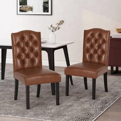 2pk Harriet Contemporary Tufted Dining Chairs - Christopher Knight Home 1 2pk Harriet Contemporary Tufted Dining Chairs - Christopher Knight Home