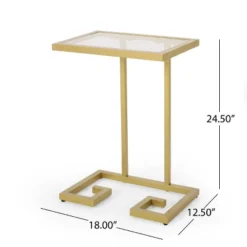 Hickson Modern Glam C Shaped End Table Gold - Christopher Knight Home 17 Hickson Modern Glam C Shaped End Table Gold - Christopher Knight Home -Ckhome2u Store GUEST 04709f59 592d 4a05 8525 65f54fbdc4b7