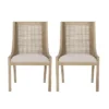 Christopher Knight Home Set Of 2 Maurers Cane And Wood Upholstered Dining Chairs Beige/Natural -Ckhome2u Store GUEST 07e77d5e ba88 410d 84a1 e3bd2bb985a0