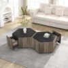Christopher Knight Home Nirae Rustic Hexagonal Coffee Table With Drawers