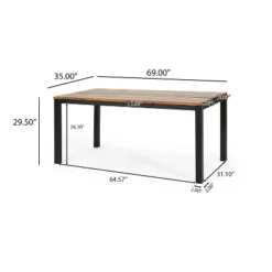 Christopher Knight Home Lindsey Outdoor Industrial Acacia Wood And Iron Dining Table -Ckhome2u Store GUEST 089c05c8 35a3 467c 9d69 0db63cbb1b2f