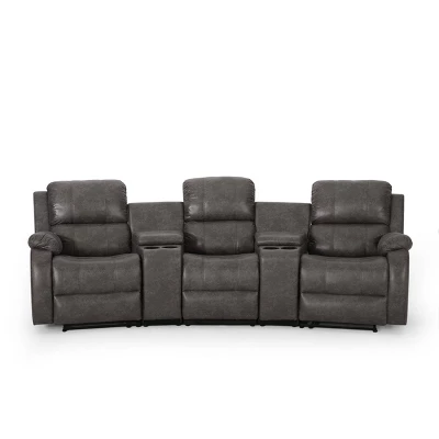 Meridan Contemporary Upholstered Theater Seating Reclining Sofa - Christopher Knight Home 18 Meridan Contemporary Upholstered Theater Seating Reclining Sofa - Christopher Knight Home - Image 18