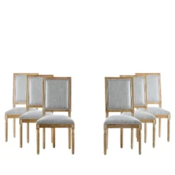 Christopher Knight Home Carina French Country Rubberwood Upholstered Dining Chair (Set Of 6) -Ckhome2u Store GUEST 0ad08c40 607a 45c6 8b31 fec045fff4fb
