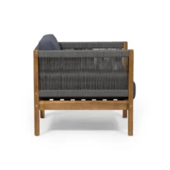 Christopher Knight Home Laurel Outdoor Acacia Wood And Rope Club Chair With Cushions -Ckhome2u Store GUEST 0b72ca71 5ff7 4805 b980 71f0a8d7131a