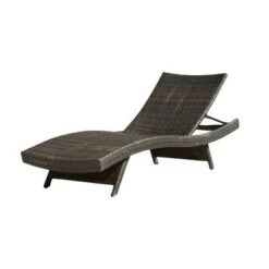 Wicker Patio Chaise Lounge With Adjustable Back, Poolside Sunbathing Chair With Foldable Legs, Waterproof Outdoor Chair -Christopher Knight Home -Ckhome2u Store GUEST 0baa6037 8bc5 4da6 9667 efbaeafbbb23