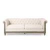 79"W 3-Seat Sofa Couch, Retro Wooden Upholstered Tufted Sofa -Christopher Knight Home -Ckhome2u Store GUEST 0d6e8c5d 61b5 4a6d 8d0d 590278c348d2