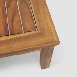 Santa Ana 4pc Acacia Wood Chat Set Teak/Dark Teal - Christopher Knight Home -Ckhome2u Store GUEST 0dfadd2e d1f5 4734 8775 7889746d4814