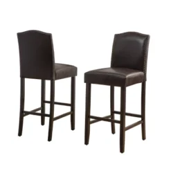 Set Of 2 Darren Contemporary Upholstered Barstools With Nailhead Trim - Christopher Knight Home -Ckhome2u Store GUEST 0e9d4672 6d82 4e51 a46d 2dc1f3f84398