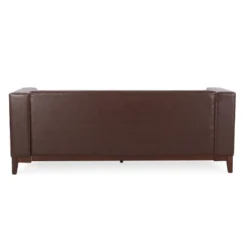 Raintree Mid Century Modern Faux Leather Tufted 3 Seater Sofa Dark Brown/Espresso - Christopher Knight Home -Ckhome2u Store GUEST 10635669 7404 4183 ad94 feb1f36702ad