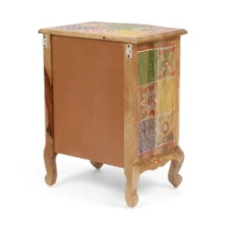 Ailey Handcrafted Boho Mango Wood 3 Drawer Nightstand Natural - Christopher Knight Home -Ckhome2u Store GUEST 110cf7e6 7613 401d 89e3 e97fb2933bed