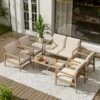 Christopher Knight Home Vanda Patio 6 Pieces Acacia Wood Open Slat Seating Set With Cushions -Ckhome2u Store GUEST 124efbee 2f02 402b 84b3 a564ef31da9f