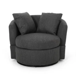 Smyrna Contemporary Upholstered Swivel Club Chair - Christopher Knight Home -Ckhome2u Store GUEST 13986a27 8f7e 4027 a7f7 796a888e7d1f