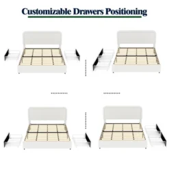 Christopher Knight Home Calvin Modern Boucle Upholstered Queen Size Bed With 2 Drawers And Adjusted Headboard -Ckhome2u Store GUEST 156f7d28 4e9c 4968 9d3c 59823f6d1bdf