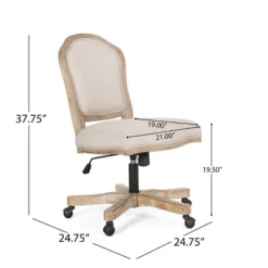 Scilley French Country Upholstered Swivel Office Chair - Christopher Knight Home -Ckhome2u Store GUEST 161d10ae f7a3 4b75 9747 01d22a75f85a