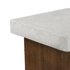 Christopher Knight Home Ashmore Outdoor Lightweight Concrete Square Side Table, Antique White/Natural -Ckhome2u Store GUEST 17a5482a a25f 4483 94f6 bdced87f09d1