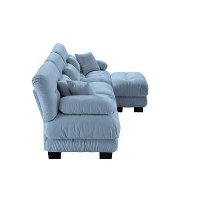Christopher Knight Home Bertram Modern Chenille Sofa With Bolstered Armrests And Pillows 3 Christopher Knight Home Bertram Modern Chenille Sofa With Bolstered Armrests And Pillows - Image 3