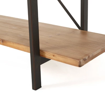 77" Septima 4 Shelf Antique Bookcase Antique - Christopher Knight Home 3 77" Septima 4 Shelf Antique Bookcase Antique - Christopher Knight Home - Image 3