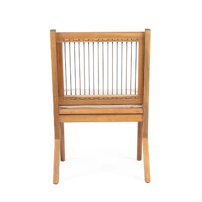 Christopher Knight Home Reynard 7 Piece Expandable Outdoor Dining Set With Acacia Wood Table And Rope Back Chairs 7 Christopher Knight Home Reynard 7 Piece Expandable Outdoor Dining Set With Acacia Wood Table And Rope Back Chairs - Image 7