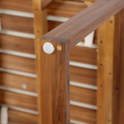 Christopher Knight Home Valoria 5 Pcs Acacia Wood Slat Panel Dining Set 5 Christopher Knight Home Valoria 5 Pcs Acacia Wood Slat Panel Dining Set - Image 5