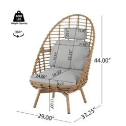 Christopher Knight Home Casey Outdoor Rattan And Metal High-back Lounge Swivel Chair With Cushion -Ckhome2u Store GUEST 1d6c623e ef0a 4d24 9cd8 945954d79317