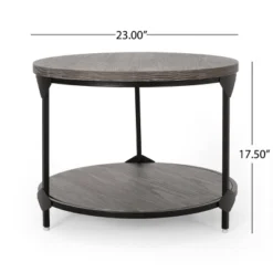 Cedarhurst Modern Industrial Round Coffee Table Gray/Black - Christopher Knight Home: Sturdy Iron Frame, Open Shelf 13 Cedarhurst Modern Industrial Round Coffee Table Gray/Black - Christopher Knight Home: Sturdy Iron Frame, Open Shelf -Ckhome2u Store GUEST 1ecfcedd 4aea 49a7 b06a 6a382ed8f331