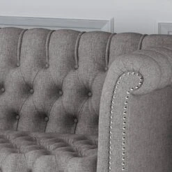 Barneyville Traditional Chesterfield Sofa Gray - Christopher Knight Home -Ckhome2u Store GUEST 1edf39f7 cc01 4709 a07d 4f31de152d6c