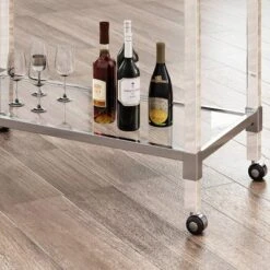 Mirren Modern Glass Bar Trolley Clear - Christopher Knight Home -Ckhome2u Store GUEST 1f1fddf4 d2d0 4bc9 bab8 ec53035a02c2