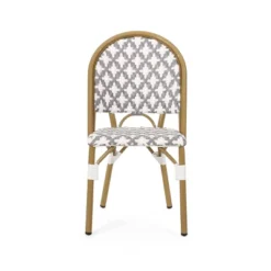 Louna 2pk Outdoor French Bistro Chairs With Bamboo Finish - Gray/White - Christopher Knight Home 10 Louna 2pk Outdoor French Bistro Chairs With Bamboo Finish - Gray/White - Christopher Knight Home -Ckhome2u Store GUEST 20faa96d 0afb 467b 9e2f 36159d8d0548