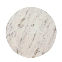 Lenhart Modern Glam Handcrafted Marble Top Aluminum Side Table Nickel/White - Christopher Knight Home -Ckhome2u Store GUEST 2131ed71 8970 4bc7 a288 e5c61f11a33c