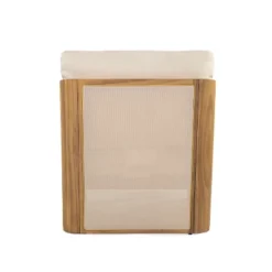 Christopher Knight Home Bendgn Patio Acacia Wood And Textilene Club Chair With Cushion, Teak/Beige -Ckhome2u Store GUEST 22458cd9 a86b 49a4 a892 bb17db19a9da