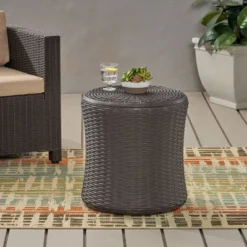 Olivo Patio Faux Wicker Patio Table - Christopher Knight Home