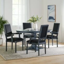 5pc Maria French Country Wood Expandable Dining Set Gray/Black - Christopher Knight Home -Ckhome2u Store GUEST 2421c578 6429 4f1b 8c33 f1044b0a7c28