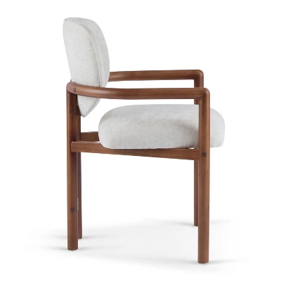 Christopher Knight Home Edge Modern Rubberwood Upholstered Dining Chairs (Set Of 2) 4 Christopher Knight Home Edge Modern Rubberwood Upholstered Dining Chairs (Set Of 2) - Image 4