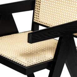 Christopher Knight Home Randall Rubberwood And Cane Arm Dining Chair With V-Shaped Legs(Set Of 2) -Ckhome2u Store GUEST 25fbc7b1 7edf 422a 9891 165007a04180