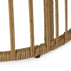 Caryl Outdoor Wicker Round Side Table Light Brown - Christopher Knight Home: UV & Water-Resistant Patio Furniture