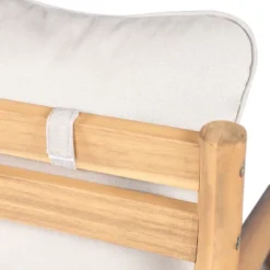 Christopher Knight Home Shane Rustic Patio Acacia Wood Club Chair With Water-Resistant Cushion, Teak /Beige -Ckhome2u Store GUEST 2a261446 2ac7 4d43 a71c a5745c2abfb1