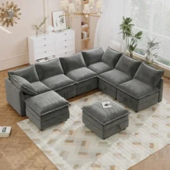 Christopher Knight Home Thea 8 Piece Versatile Modular Sofa Bed With Storage And Faux Double-Layer Cushions -Ckhome2u Store GUEST 2ba68b05 a1ae 48e3 bdb7 fdaa1959a334