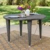 Dominica Round Wicker Dining Table Gray - Christopher Knight Home -Ckhome2u Store GUEST 2bcaf061 1c2f 414d aed9 736c25969501