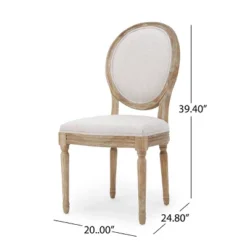 Set Of 4 Phinnaeus French Country Fabric Dining Chairs Beige/Natural - Christopher Knight Home -Ckhome2u Store GUEST 2be7154d e774 498b addb 3a541cef00d1