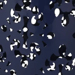 Mathena Outdoor Round Iron Side Table Navy - Christopher Knight Home: Modern Accent Table, No Assembly Required