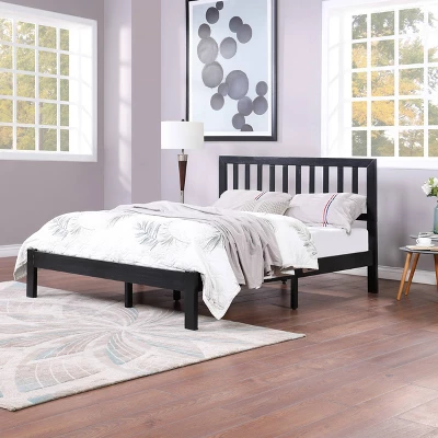 Queen Norgate Modern Farmhouse Platform Bed - Christopher Knight Home 1 Queen Norgate Modern Farmhouse Platform Bed - Christopher Knight Home