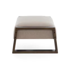 Christopher Knight Home Luke Modern Rubberwood Upholstered Ottoman, Beige/Brown -Ckhome2u Store GUEST 30df2660 4a14 4ea2 985d 1b0a95ebc42a