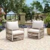 Christopher Knight Home Milles 360° Swivel Bohemian Patio Lounge Chair With Handwoven Rope And Cushions (Set Of 2)