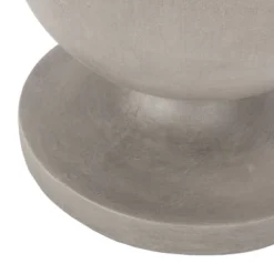 Cayce Outdoor Light Weight Concrete Round Side Table - Christopher Knight Home: Weather-Resistant, Pedestal Base, No Assembly Required