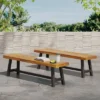 Christopher Knight Home 2pc Carlisle Outdoor Acacia Benches Sandblasted Brown/Rustic -Ckhome2u Store GUEST 31f77d65 2b5c 48fb a825 ef52198abb15