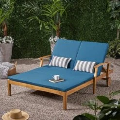 Perla Acacia Wood Double Chaise Lounge - Christopher Knight Home -Ckhome2u Store GUEST 3260815a 24cd 43b4 bcc3 b17e1f8074ad