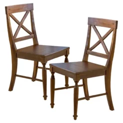 Set Of 2 Rovie Acacia Wood Dining Chair - Christopher Knight Home -Ckhome2u Store GUEST 32c60c33 238b 4487 a93e cf820906fd30